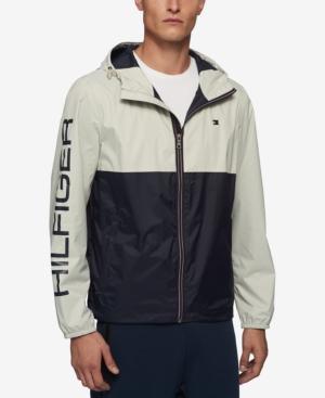 Tommy Hilfiger Men's Colorblocked Logo Rain Slicker