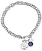 Guess Silver-tone Double-row Charm Necklace