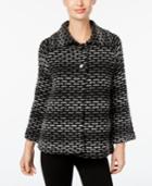 Jm Collection Ombre Textured Cardigan, Only At Macy's