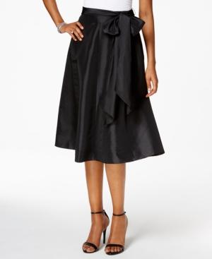 Msk Taffeta Belted A-line Skirt