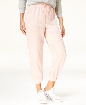 American Rag Juniors' Satin Cropped Joggers, Created For Macy's