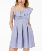 Teeze Me Juniors' One-shoulder Fit & Flare Dress