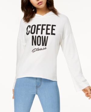 Pretty Rebellious Juniors' Coffee Graphic Hoodie