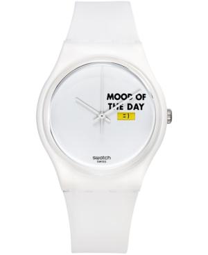 Swatch Unisex Swiss Street Energy White Silicone Strap Watch 34mm Gw706