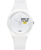 Swatch Unisex Swiss Street Energy White Silicone Strap Watch 34mm Gw706
