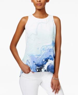 Bar Iii High-low Tie-dyed Top, Only At Macy's