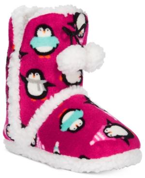 Pj Couture Plush Penguin Printed Booties