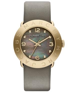Marc By Marc Jacobs Watch, Women's Amy Dirty Martini Leather Strap 36mm Mbm1287