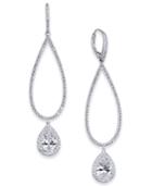 Danori Silver-tone Cubic Zirconia Open Drop Earrings, Created For Macy's