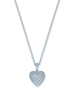 Danori Crystal Pave Heart Pendant Necklace, 16 + 2 Extender, Created For Macy's