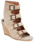 Diba True In Vited Buckle Wedge Sandals Women's Shoes