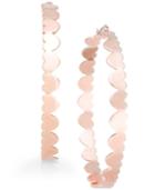 Thalia Sodi Rose Gold-tone Heart Hoop Earrings, Created For Macy's