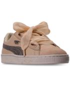 Puma Women's Basket Heart Up Casual Sneakers From Finish Line