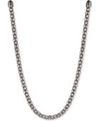 Anne Klein Hematite-tone Crystal Studded Collar Necklace