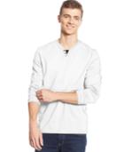 Alfani Men's Long-sleeve Split Crewneck T-shirt, Only At Macy's