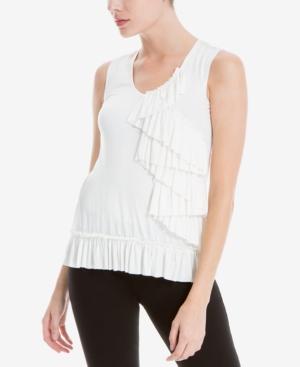 Max Studio London Sleeveless Ruffled Top