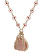 Lonna & Lilly Gold-tone Stone & Evil Eye Charm Pendant Necklace, 32 + 3 Extender