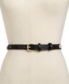 Kate Spade New York Imitation Pearl Stud Leather Belt