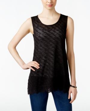 Style & Co. Crochet-hem Tank Top, Only At Macy's