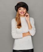 The Fur Vault Braided Mink Fur Headband