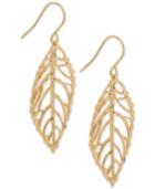 Giani Bernini 18k Gold-plated Sterling Silver Openwork Leaf Drop Earrings, Only At Macy's