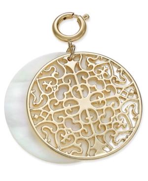 M. Haskell For Inc Gold-tone Filigree And Shell-look Clip-on Pendant, Only At Macy's