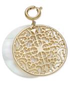M. Haskell For Inc Gold-tone Filigree And Shell-look Clip-on Pendant, Only At Macy's