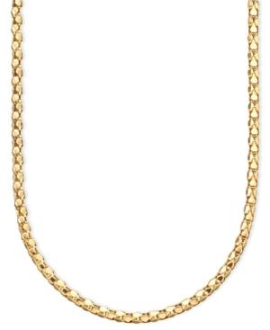 14k Gold Diamond-cut Popcorn Necklace