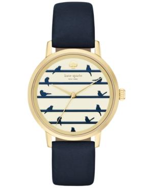 Kate Spade New York Women's Metro Navy Leather Strap Watch 34mm Ksw1022