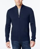 Alfani Men's Ribbed Full-zip Sweater, Classic Fit