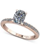 Diamond Solitaire Mount Setting (1/5 Ct. T.w.) In 14k Rose Gold