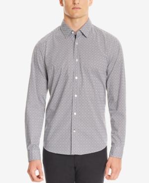 Boss Men's Regular/classic-fit Geo-print Stretch Poplin Shirt