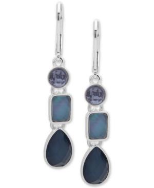 Nine West Triple-stone Linear Drop Earrings