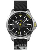 Lacoste Men's Capbreton Black Silicone Strap Watch 46mm