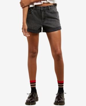 Volcom Juniors' Cotton Cuffed Denim Shorts