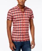 Hugo Boss Orange Men's Esushie Check Short-sleeve Shirt