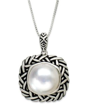 Pearl Necklace, Sterling Silver Cultured Freshwater Pearl (11-1/2mm) Pendant
