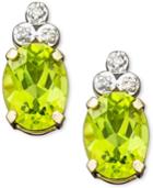 10k Gold Peridot Studs