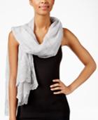 Calvin Klein Crosshatch Eyelet Trim Scarf