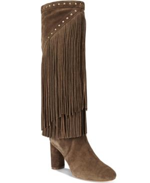 Inc International Concepts Women's Tolla Tall Fringe Boots, Only At Macy's Women's Shoes