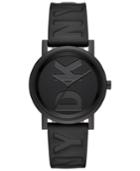 Dkny Women's Soho Black Leather Strap Watch 34mm