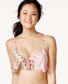 O'neill Ikat-print Ruffled Bikini Top Women's Swimsuit