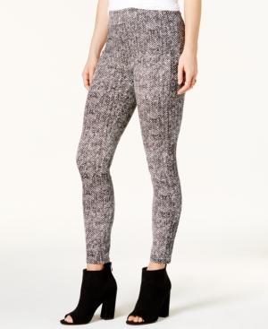 Bar Iii Chevron-print Mid-rise Leggings, Created For Macy's