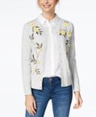 Charter Club Floral Applique Cardigan, Created For Macy's