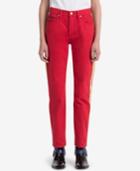 Calvin Klein Jeans Striped Red Straight Jeans