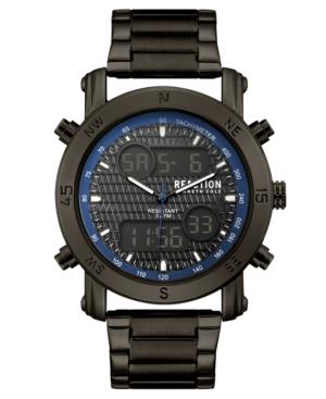 Kenneth Cole Reaction Men's Analog-digital Gunmetal Stainless Steel Bracelet Watch 45mm