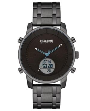 Kenneth Cole Reaction Men's Analog-digital Black Stainless Steel Bracelet Watch 44mm