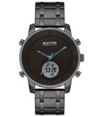 Kenneth Cole Reaction Men's Analog-digital Black Stainless Steel Bracelet Watch 44mm