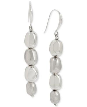 Robert Lee Morris Soho Silver-tone Bead Linear Drop Earrings