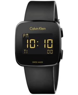 Calvin Klein Men's Swiss Digital Future Black Rubber Strap Watch 39mm K5c214d1